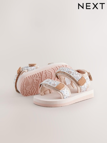 Neutral Floral Trekker Sandals (E77025) | £12 - £14