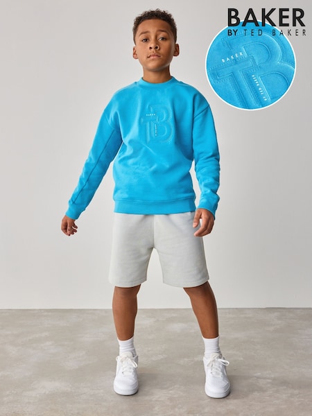 Baker by Ted Baker Blue Sweatshirt And Grey Shorts Set (E77079) | £30 - £37