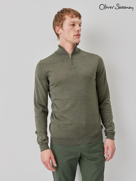 Oliver Sweeney Merino Wool Quarter Zip Jumper (E77084) | £129