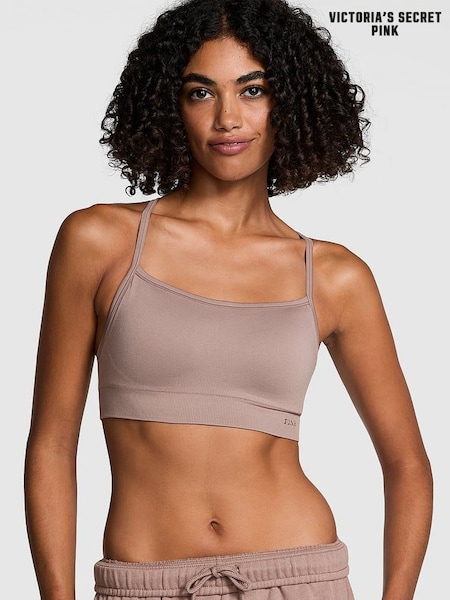 Victoria's Secret PINK Iced Coffee Brown Sports Bra (E77114) | £29