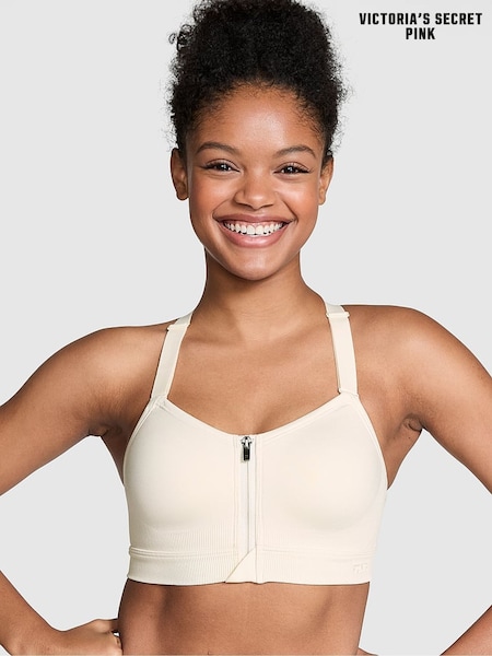 Victoria's Secret PINK White Shell Sports Bra (E77121) | £35
