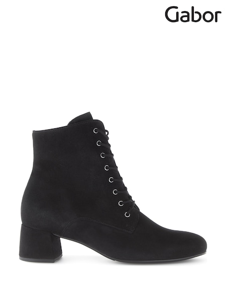 Gabor Aspen Suede Ankle Black Boots (E77588) | £125