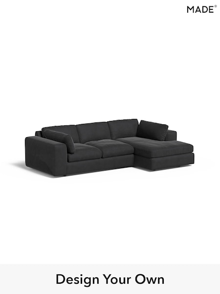 Matt Velvet Easy Clean/Charcoal Grey Alec By Made (E77780) | £1,999
