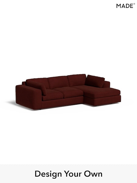 Matt Velvet Easy Clean/Rust Red Alec By Made (E77787) | £1,999