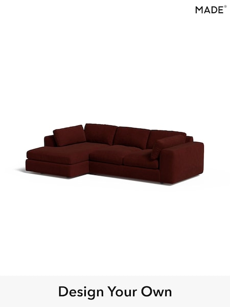 Matt Velvet Easy Clean/Rust Red Alec By Made (E77787) | £1,999