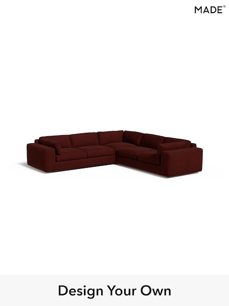 Matt Velvet Easy Clean/Rust Red Alec By Made (E77787) | £2,825