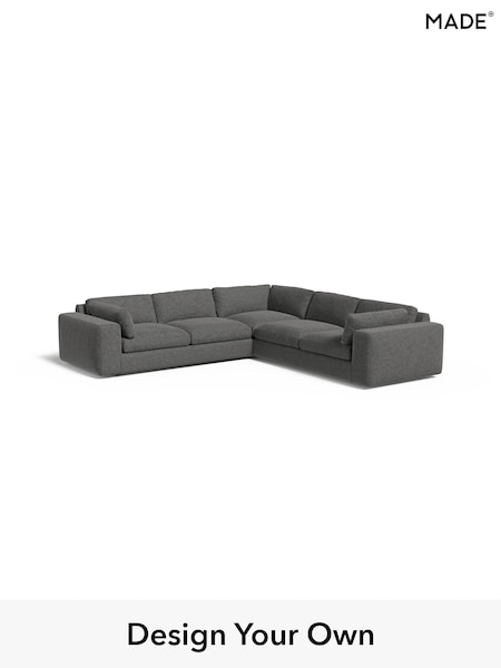 Textured Weave Easy Clean/Stone Grey Alec By Made (E77797) | £2,825