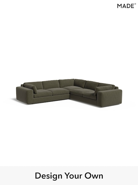 Soft Touch Boucle/Forest Green Alec By Made (E77798) | £2,825