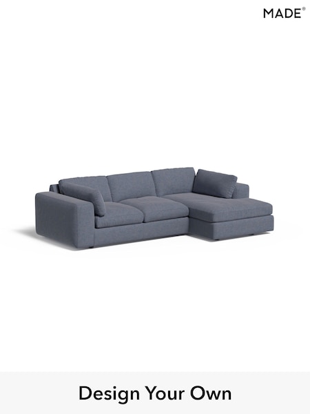 Soft Chenille Easy Clean/Denim Blue Alec By Made (E77802) | £2,150