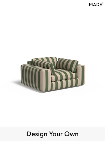 Wide Stripe/Loden Green Alec By Made (E77825) | £999