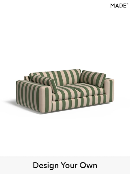 Wide Stripe/Loden Green Alec By Made (E77825) | £1,299