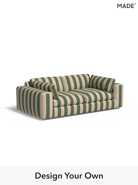 Wide Stripe/Loden Green Alec By Made (E77825) | £1,399