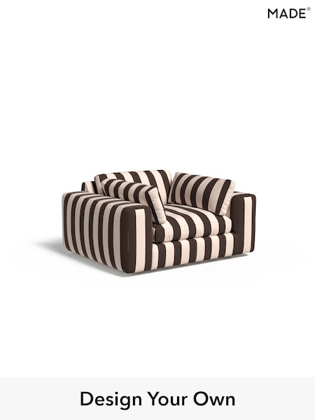 Wide Stripe/Chocolate Brown Alec By Made (E77826) | £999