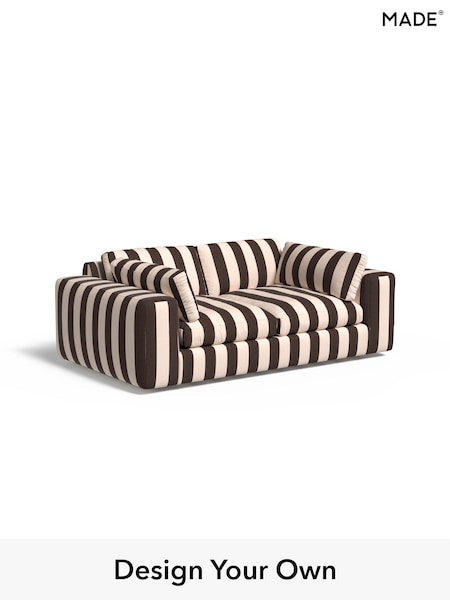 Wide Stripe/Chocolate Brown Alec By Made (E77826) | £1,299