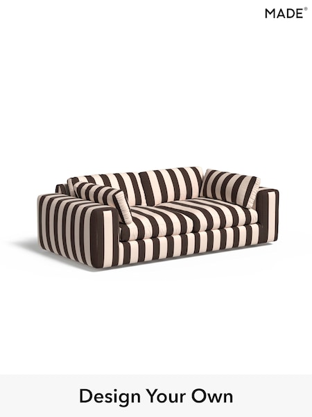 Wide Stripe/Chocolate Brown Alec By Made (E77826) | £1,399