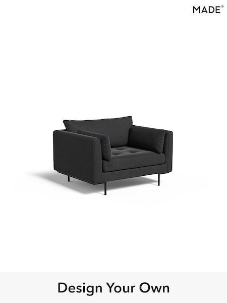 Matt Velvet Easy Clean/Charcoal Grey Harlow By Made (E77884) | £775