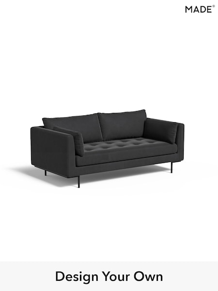 Matt Velvet Easy Clean/Charcoal Grey Harlow By Made (E77884) | £999