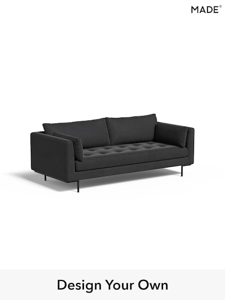 Matt Velvet Easy Clean/Charcoal Grey Harlow By Made (E77884) | £1,099