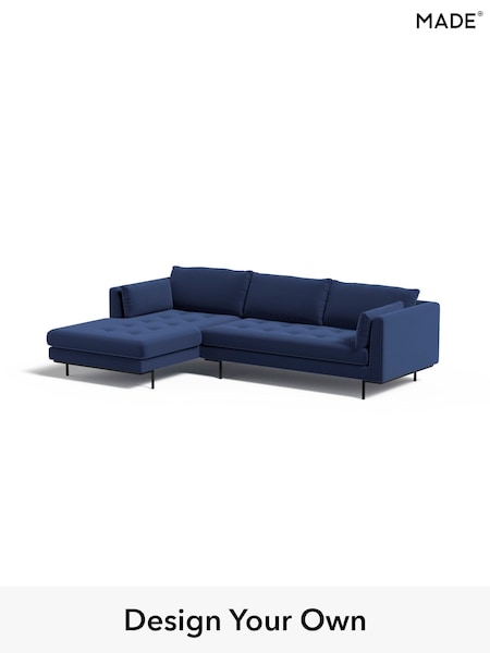 Matt Velvet Easy Clean/Navy Blue Harlow By Made (E77885) | £1,750