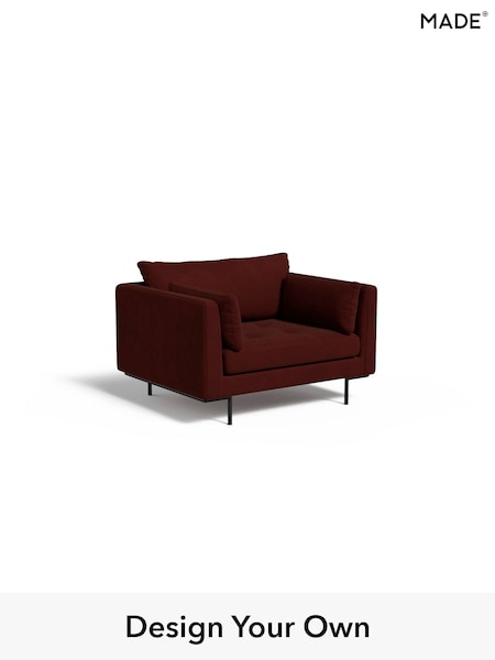 Matt Velvet Easy Clean/Rust Red Harlow By Made (E77887) | £775