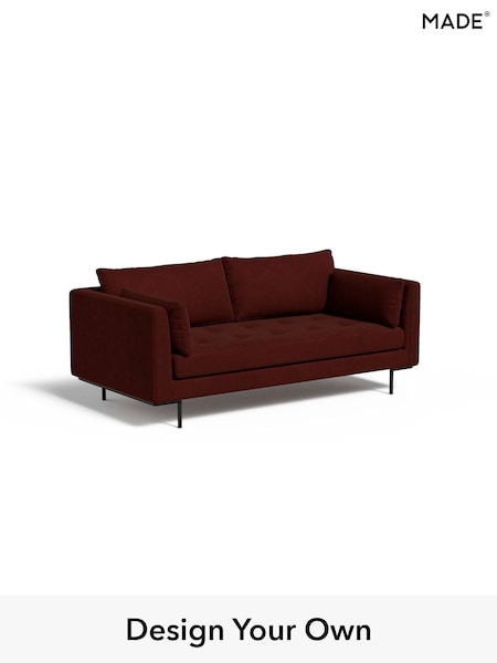 Matt Velvet Easy Clean/Rust Red Harlow By Made (E77887) | £999