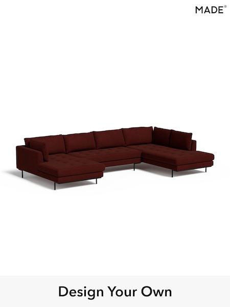 Matt Velvet Easy Clean/Rust Red Harlow By Made (E77887) | £2,499