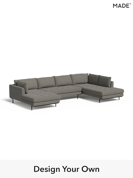 Basket Weave/Dark Linen Natural Harlow By Made (E77889) | £2,499