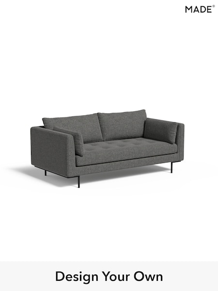 Textured Weave Easy Clean/Stone Grey Harlow By Made (E77898) | £999