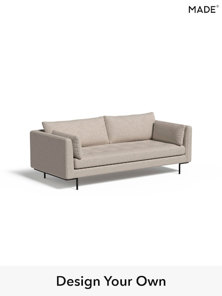 Textured Weave Easy Clean/Natural Harlow By Made (E77899) | £1,099