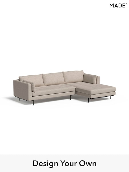 Textured Weave Easy Clean/Natural Harlow By Made (E77899) | £1,750