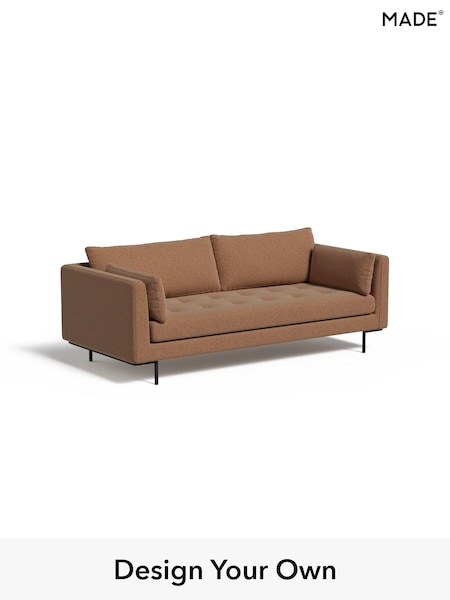 Soft Chenille Easy Clean/Dark Caramel Natural Harlow By Made (E77901) | £1,175