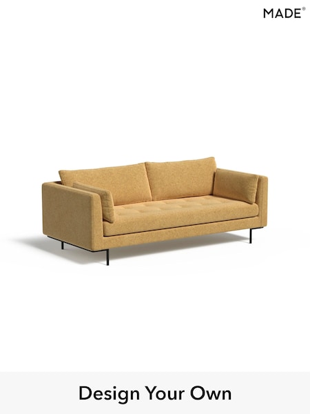 Soft Chenille Easy Clean/Yellow Ochre Harlow By Made (E77907) | £1,175