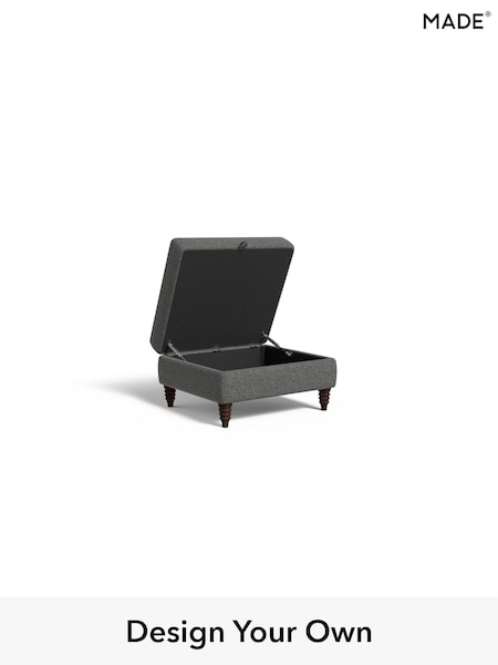 Textured Weave Easy Clean/Stone Grey Orson By Made (E77937) | £450