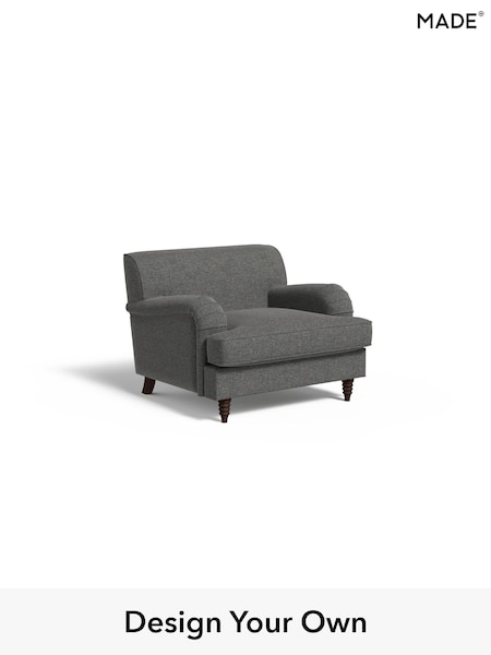 Textured Weave Easy Clean/Stone Grey Orson By Made (E77937) | £775