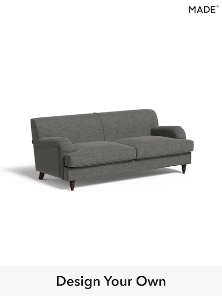 Textured Weave Easy Clean/Stone Grey Orson By Made (E77937) | £1,099