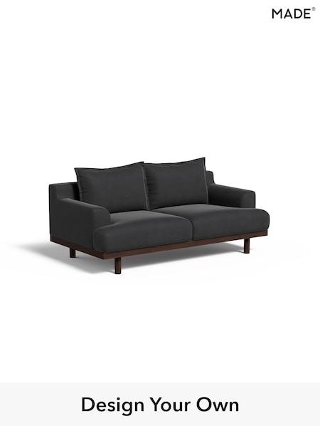 Matt Velvet Easy Clean/Charcoal Grey Turin By Made (E77961) | £1,150