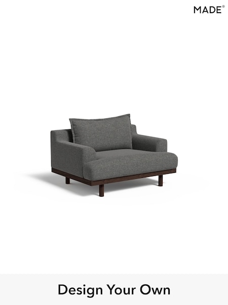 Textured Weave Easy Clean/Stone Grey Turin By Made (E77976) | £799
