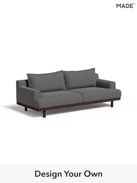 Textured Weave Easy Clean/Stone Grey Turin By Made (E77976) | £1,250