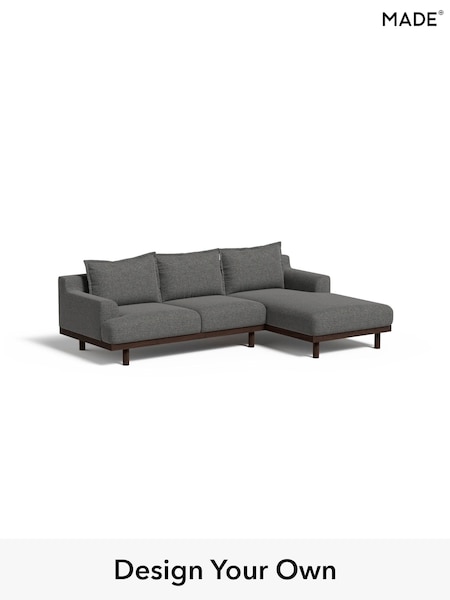 Textured Weave Easy Clean/Stone Grey Turin By Made (E77976) | £1,999