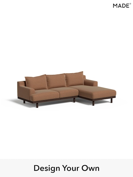 Soft Chenille Easy Clean/Dark Caramel Natural Turin By Made (E77980) | £2,099