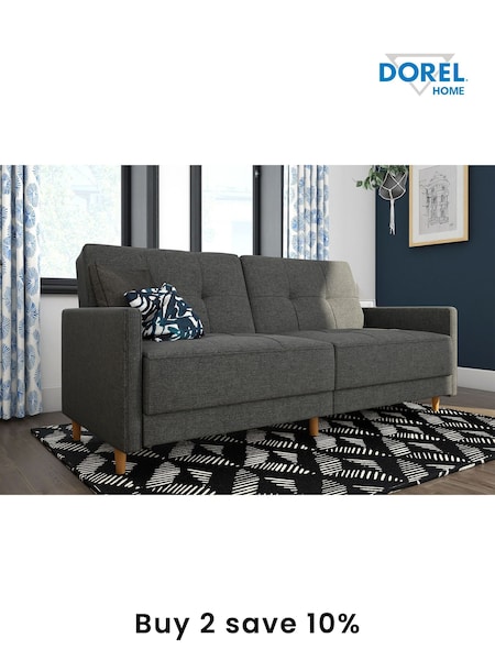 Dorel Home Grey Andora Linen Sprung Sofa Bed (E77990) | £625