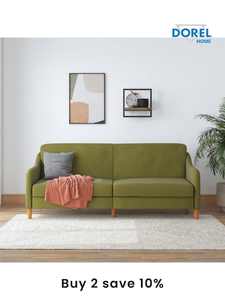 Dorel Home Green Jasper Linen Sprung Sofa Bed (E78008) | £555