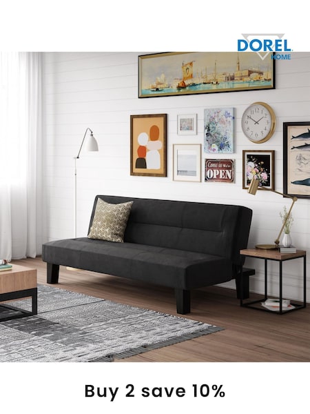 Dorel Home Black Kebo Velvet Futon (E78010) | £320