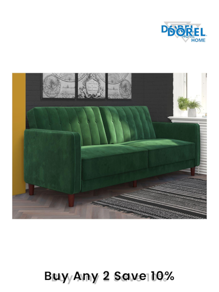 Dorel Home Green Velvet Sofa Bed (E78019) | £545