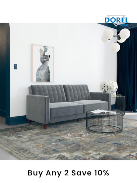 Dorel Home Grey Velvet Sofa Bed (E78023) | £545