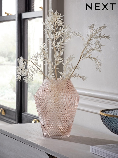 Pink Large Geo Vase (E78136) | £25