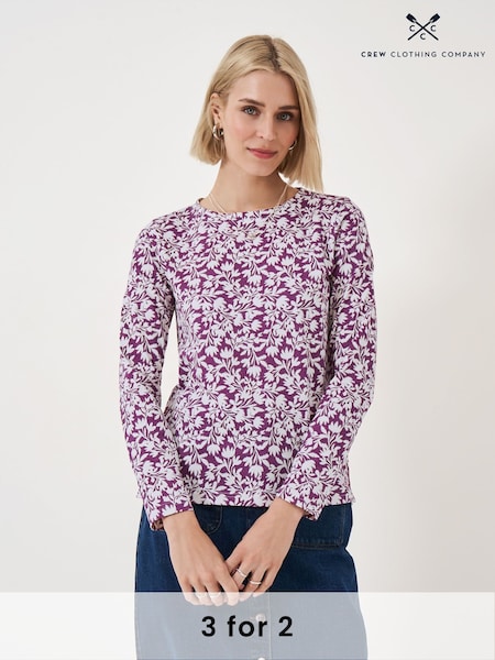 Crew Clothing Company Red Cassandra Stripe Button Top (E78189) | £35
