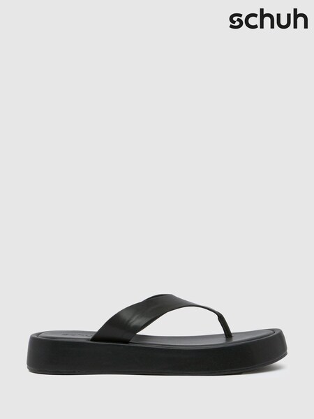 Schuh Tabitha Toe Black Thong (E78394) | £32