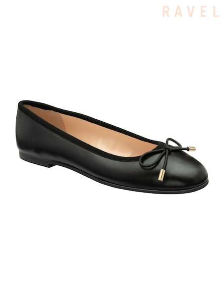 Ravel Black Ballerina Shoes (E78423) | £50