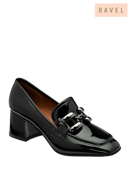 Ravel Black Patent Block Heel Shoes (E78425) | £65
